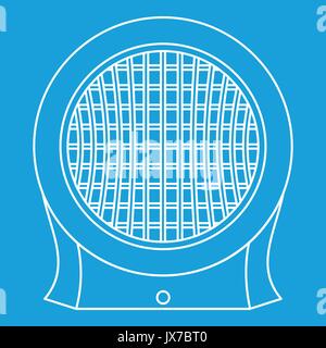 Heater icon, outline style Stock Vector