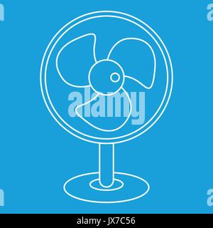 Electric table fan icon, outline style Stock Vector