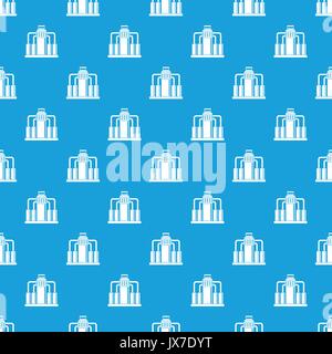 Oil refining pattern seamless blue Stock Vector