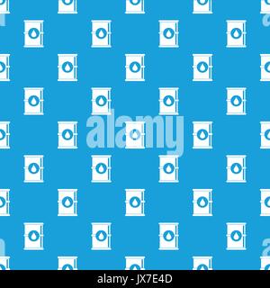 Barrel of oil pattern seamless blue Stock Vector