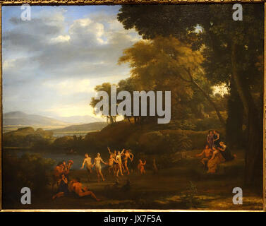 Claude Lorrain - Landscape With Dancing Satyrs And Nymphs Stock Photo 