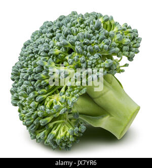 Cabbage broccoli isolated on white background with clipping path Stock Photo