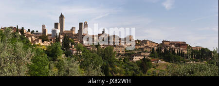 View of San Gimignano towers, Italy Stock Photo