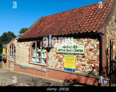 Le Stange Old Barns, Antiques, Arts & Crafts Centre,  shop, gifts, Old Hunstanton, Norfolk, England, UK Stock Photo