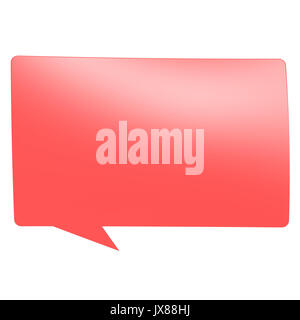 Red speech bubble image with hi-res rendered artwork. , 3D rendering Stock Photo