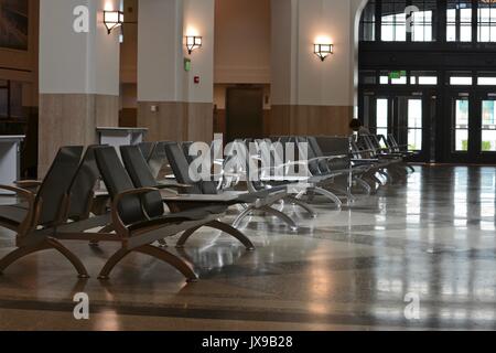 The Newly Renovated Springfield Union Station in Springfield, Massachusetts' North End Stock Photo