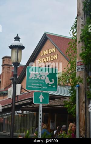 Views around Downtown Northampton in Western Massachusetts in New England Stock Photo