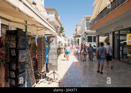 Lithostroto Street Shopping in Argostoli, Kefalonia, Greece Stock Photo