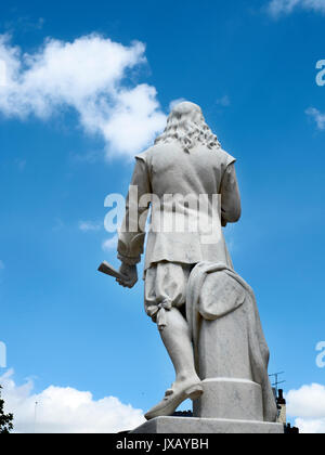 Andrew Marvell Statue in Trinity Square in the Old Town at Hull Yorkshire England Stock Photo