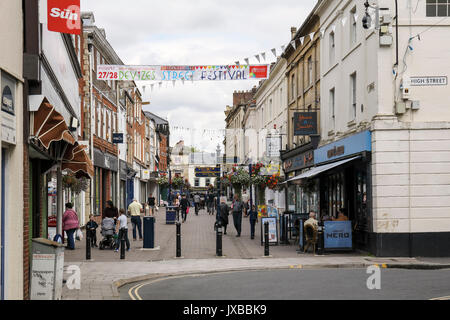 The town centre of Devizes, Wiltshire, England, UK Stock Photo