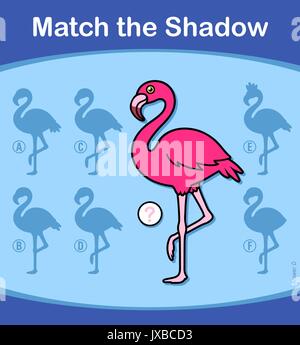 Tropical shadow matching activity for children. Preschool jungle puzzle ...