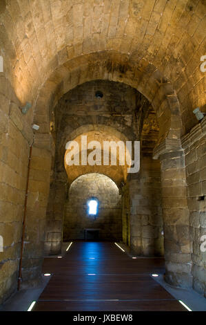 Santa Maria de Melque church, indoor view. Melque, Toledo province, Castilla La Mancha, Spain. Stock Photo
