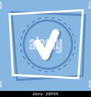 Check Point Icon Tick Web Button Stock Vector