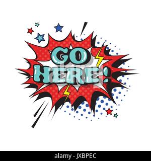 Comic Speech Chat Bubble Pop Art Style Bam Expression Text Icon Stock Vector