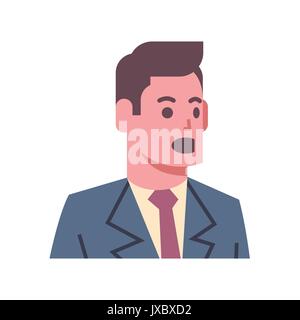 Male Shocked Emotion Icon Isolated Avatar Man Facial Expression Concept Face Stock Vector