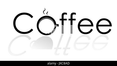 logo coffee text graphic design vector illustrations Stock Photo