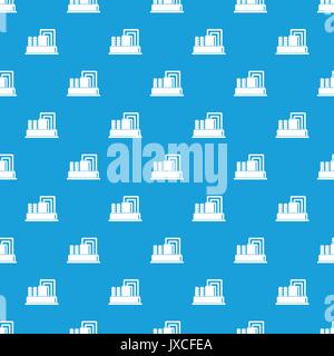 Equipment for production oil pattern seamless blue Stock Vector
