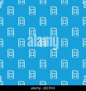 Flask for gasoline pattern seamless blue Stock Vector