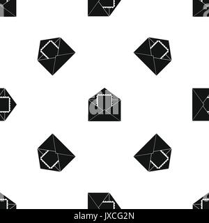 Envelope with card pattern seamless black Stock Vector