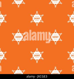 Sheriff badge pattern seamless Stock Vector