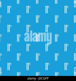 Swedish ladder pattern seamless blue Stock Vector