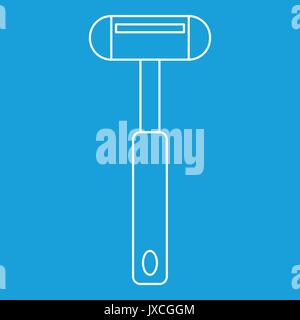 Reflex hammer icon, outline style Stock Vector
