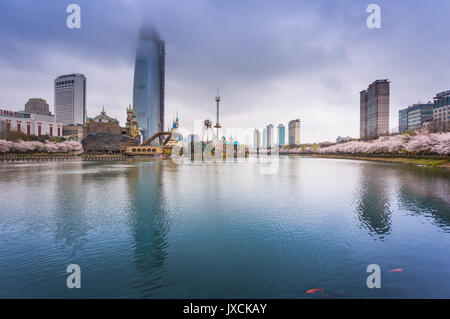 SEOUL, KOREA - APRIL 5, 2015: Lotte World, Amusement park in Seoul South Korea on April 5, 2015 Stock Photo