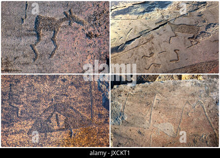 ancient rock paintings Stock Photo