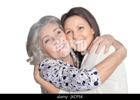 Senior woman screaming on daughter Stock Photo