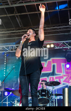 Dumfries, Scotland - August 12, 2017: 2014 X-Factor winner Ben Haenow performing at Youth Beatz. Stock Photo