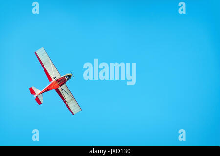 historic biplane airplane flies in the sky Stock Photo - Alamy