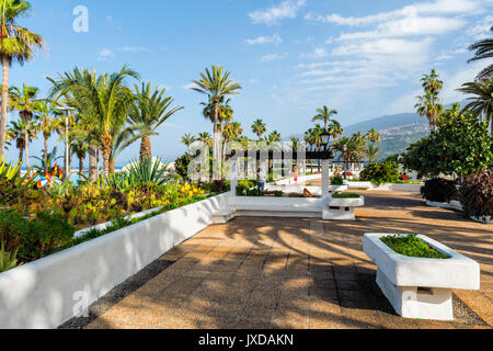 Parque Maritimo Cesar Manrique, Promenade, Puerto de la Cruz, Tenerife, Spain Stock Photo