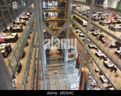 Inside of HSBC Building In Hong Kong desks and floors