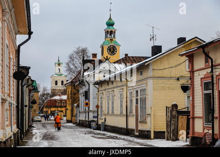 A street in Rauma, Finland Stock Photo