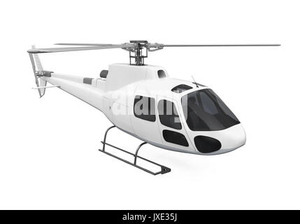 Helicopter Isolated on white background Stock Photo