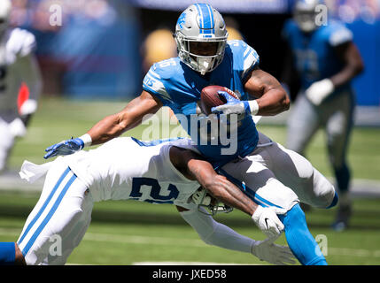 Detroit Lions running back Dwayne Washington (36) runs the ball against ...