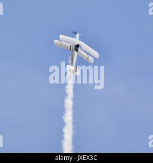 Bücher Jungmann G-BSAJ with the 1936 Berlin Olympics colour scheme Stock Photo