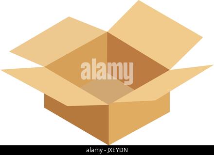 Opened cardboard package box. Stock Vector
