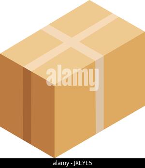 Carton container illustration, Stock Vector