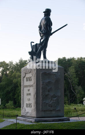 The Minute Man statue in Minute Man National Historical Park, Concord, Massachusetts. Stock Photo