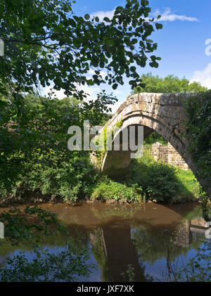 dh Beggars Bridge ESK VALLEY NORTH YORKSHIRE River Esk bridge near Glaisdale village Stock Photo