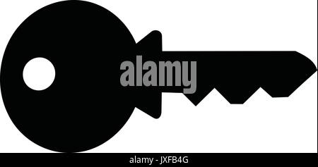 key silhouette, black and white vector illustration Stock Vector Image ...