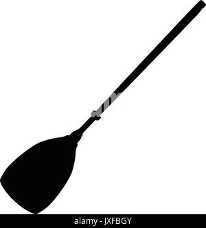 A black and white silhouette of a paddle Stock Vector