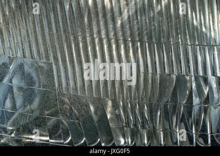 Textured Background, Close Up of Car Headlight or Headlamp of The Vehicle with Abstract Effect. Stock Photo