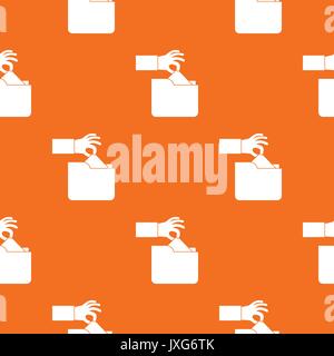 Robbery secret data in folder pattern seamless Stock Vector