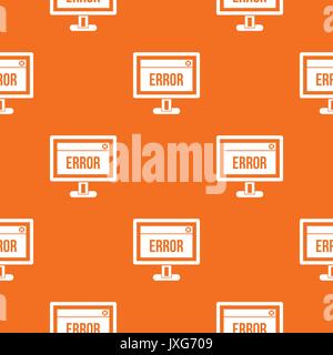 Error sign on a computer monitor pattern seamless Stock Vector