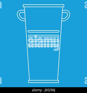 Garbage tank with handles icon, outline style Stock Vector