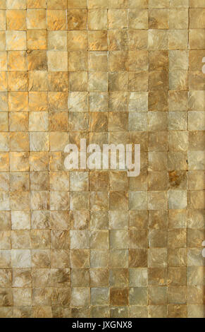 Marble floor or wall square tile pattern. Ochre brown texture. Stock Photo