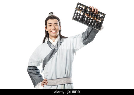 A man dressed in ancient costume Stock Photo