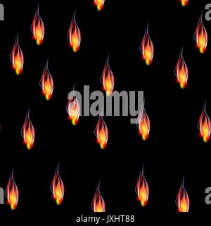 Fire flame seamless pattern Stock Vector